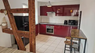 Cuisine ou kitchenette dans l'établissement La vita è bella