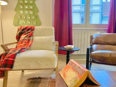 Coin salon dans l'établissement Refuge Douillet - Esprit Alsacien