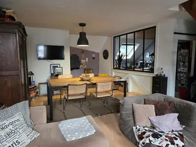 Coin salon dans l'établissement Charmant Duplex Centre ville