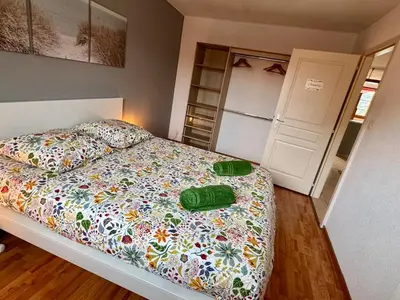 Un ou plusieurs lits dans un hébergement de l'établissement Spacieux appartement calme au coeur de Rouffach