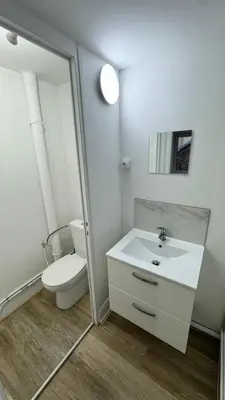 Salle de bains dans l'établissement Cosy 6 - Belfort centre