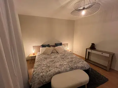 Un ou plusieurs lits dans un hébergement de l'établissement Hygge Colmar - Proche centre ville parking gratuit