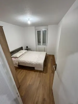 Un ou plusieurs lits dans un hébergement de l'établissement Renove Comfortable Appartement Mulhouse