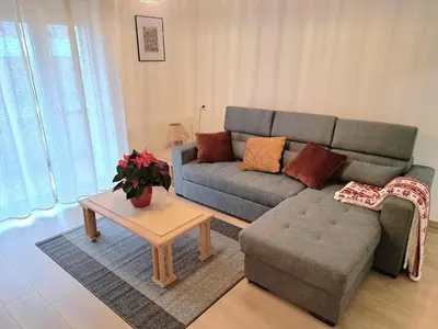 Coin salon dans l'établissement Appartement cosy Colmar centre avec parking