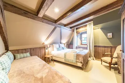 Un ou plusieurs lits dans un hébergement de l'établissement Appartement Horber - A quelques minutes de Colmar