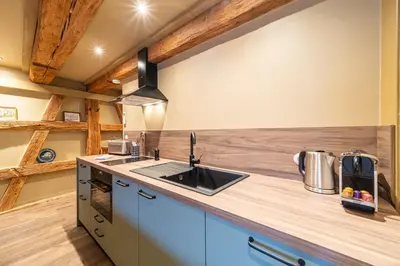 Cuisine ou kitchenette dans l'établissement Appartement Horber - A quelques minutes de Colmar