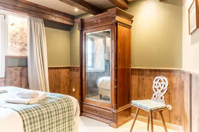 Un ou plusieurs lits dans un hébergement de l'établissement Appartement Château Pape - Proche de Colmar