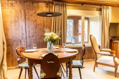 Coin salon dans l'établissement Appartement Château Pape - Proche de Colmar