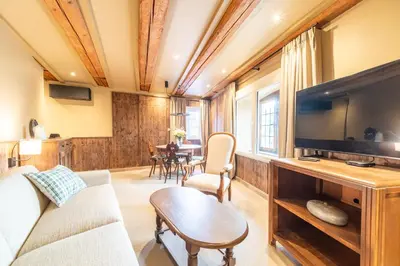 Télévision ou salle de divertissement dans l'établissement Appartement Château Pape - Proche de Colmar