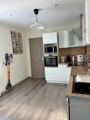 Cuisine ou kitchenette dans l'établissement Appart Cosy 2Ch & Parking - Près de Colmar