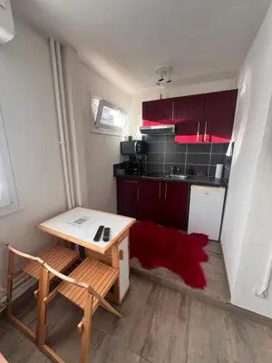 Cuisine ou kitchenette dans l'établissement STUDIO 50m de gare de st-louis