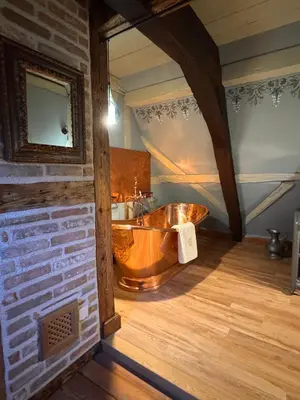 Salle de bains dans l'établissement Le Domaine de l Ill Domaine patrimonial unique en Alsace