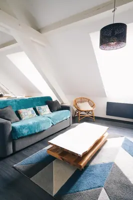 Coin salon dans l'établissement Appartement hyper Centre Colmar , climatisé