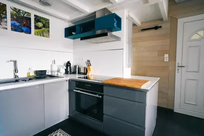 Cuisine ou kitchenette dans l'établissement Appartement hyper Centre Colmar , climatisé