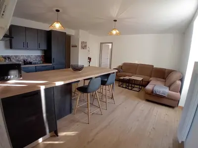 Cuisine ou kitchenette dans l'établissement Au bien-hêtre