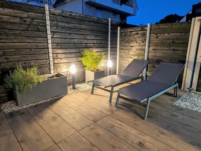 Balcon ou terrasse dans l'établissement La Chataigneraie