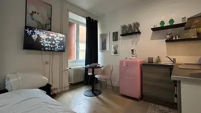 Cuisine ou kitchenette dans l'établissement Studio Sinne Mulhouse