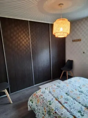 Un ou plusieurs lits dans un hébergement de l'établissement La clef des bois - cosy et calme au coeur de la nature