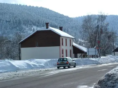 L'établissement le flocon chaud sauna en hiver