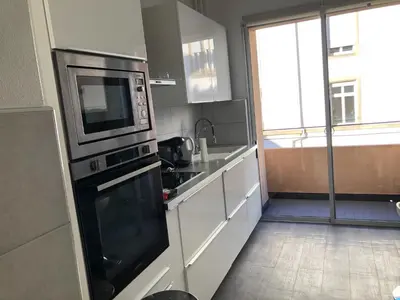Cuisine ou kitchenette dans l'établissement Appartement moderne esprit loft avec balcon centre Colmar proche gare et Place Rapp