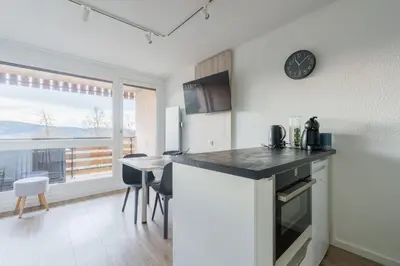 Cuisine ou kitchenette dans l'établissement La Résidence Le Belvédère - Avec Balcon