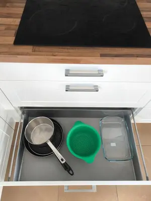 Cuisine ou kitchenette dans l'établissement ThePlaceToB Coeur Mulhouse Apartment