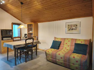 Télévision ou salle de divertissement dans l'établissement La chambre d'hôtes du facteur d'orgues