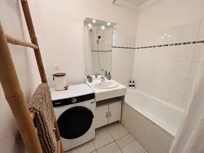 Salle de bains dans l'établissement L'appartement du Château
