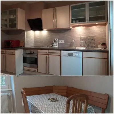 Cuisine ou kitchenette dans l'établissement Charmant gîte au pied des Vosges 4pers wifi