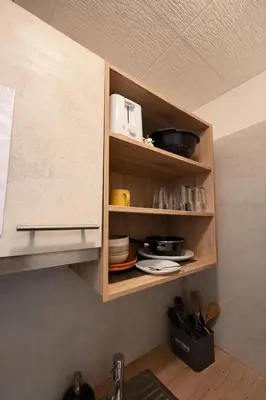 Cuisine ou kitchenette dans l'établissement Studio Premium Hyper-Centre, Parking Gratuit, Aux Portes de Bâle