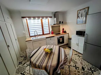 Cuisine ou kitchenette dans l'établissement Gîte le repos d'Osiris à Baldenheim - #Alsace