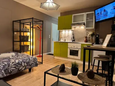 Cuisine ou kitchenette dans l'établissement Studio Mulhouse