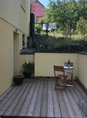 Balcon ou terrasse dans l'établissement Studio cosy proche Colmar