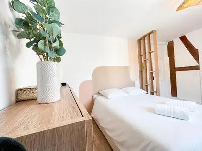 Un ou plusieurs lits dans un hébergement de l'établissement Chic Home - Turckheim