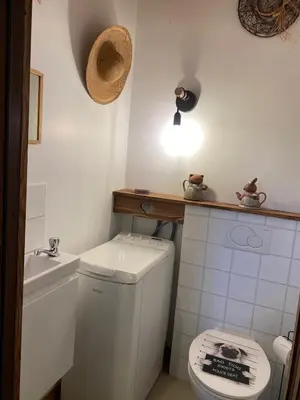 Salle de bains dans l'établissement Gîte Dreiviertelacker