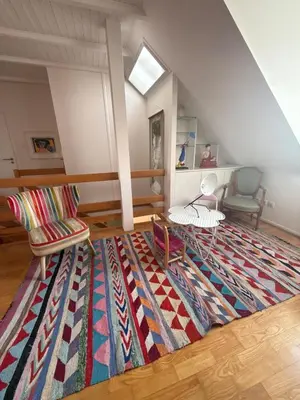 Coin salon dans l'établissement Colmar historic center Charming duplex with balcony