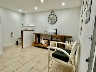 Cuisine ou kitchenette dans l'établissement Le Gîte de Hildegarde