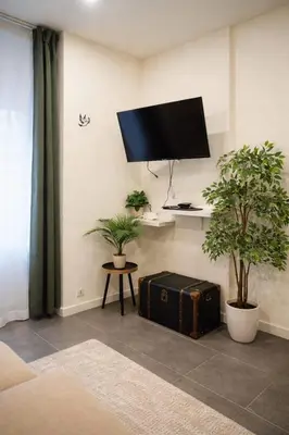 Télévision ou salle de divertissement dans l'établissement Mulhouse Gare Studio Wifi