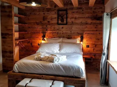 Un ou plusieurs lits dans un hébergement de l'établissement Holiday Home Le Pré des Biches by Interhome