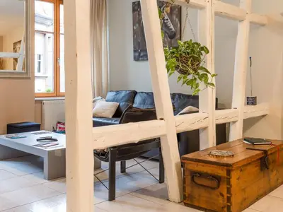 Coin salon dans l'établissement Apartment mit zwei Garagenstellplätzen by Interhome