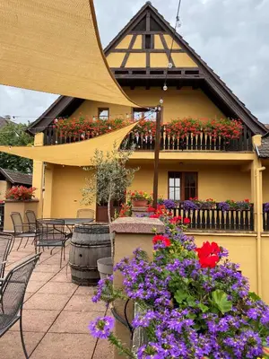 Balcon ou terrasse dans l'établissement Gîtes Sipp Mack Vins d'Alsace
