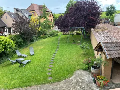 Jardin de l'établissement Gîtes Sipp Mack Vins d'Alsace