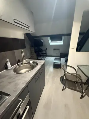 Cuisine ou kitchenette dans l'établissement Bel appartement calme
