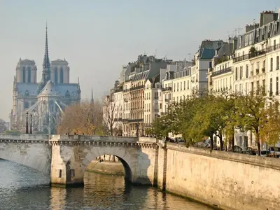 Vue générale sur Saint-Louis ou vue de la ville depuis l'appartement