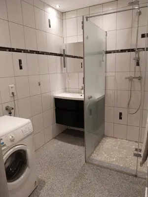 Salle de bains dans l'établissement Gîte d'ammerschwihr