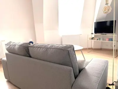 Télévision ou salle de divertissement dans l'établissement Cozy Apartment city center