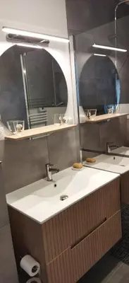 Salle de bains dans l'établissement La Maisonnette
