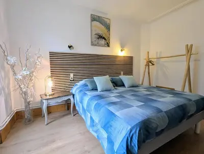 Un ou plusieurs lits dans un hébergement de l'établissement Chambres Eugène et Gabrielle, La Villa de Fraize