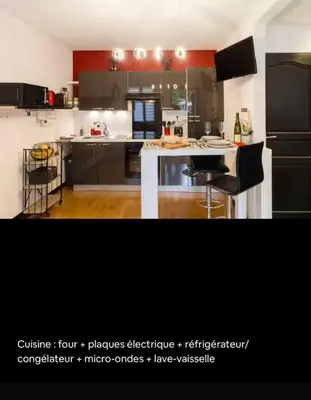 Cuisine ou kitchenette dans l'établissement Pause&Séjour