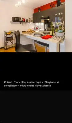 Cuisine ou kitchenette dans l'établissement Pause&Séjour